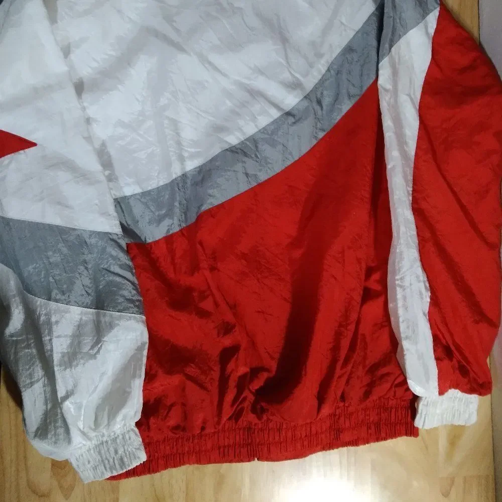 Vintage Custom Logo Shark Tooth Color Block Windbreaker